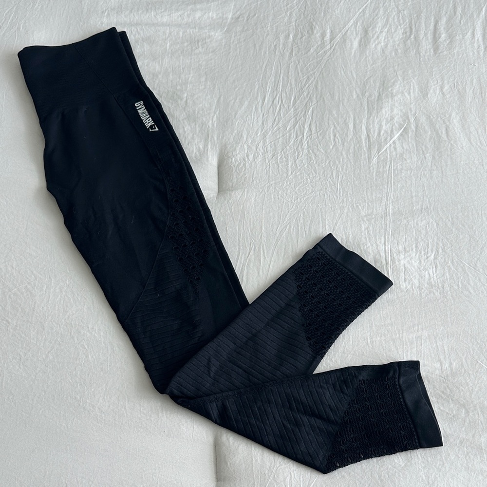 Gymshark Black Mesh Panel Leggings